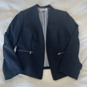 *EUC* Tahari Collarless Blazer - Black